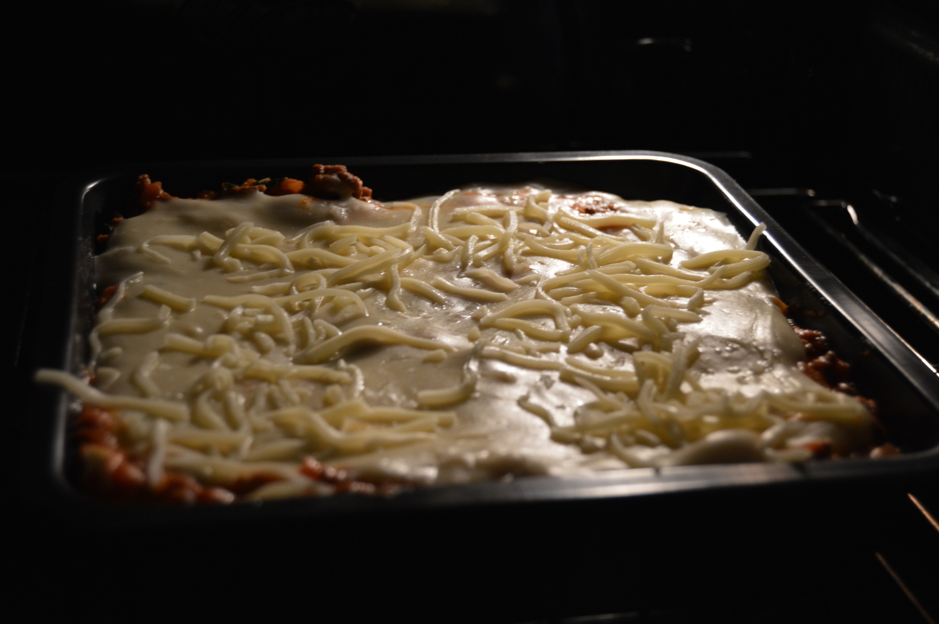 Lasagne in oven