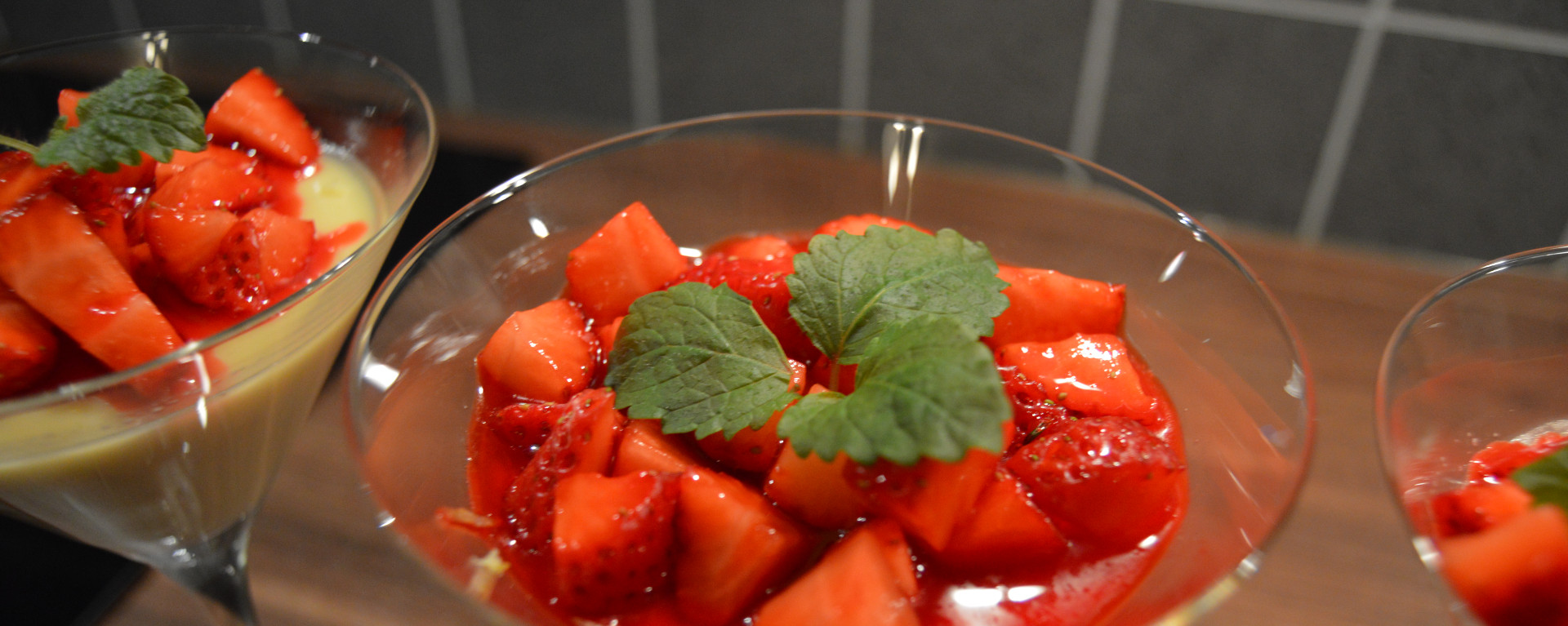Raspberry & Strawberry Panna Cotta